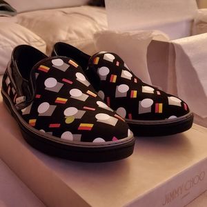 Jimmy Choo Grove Black Mix Designer Slip On